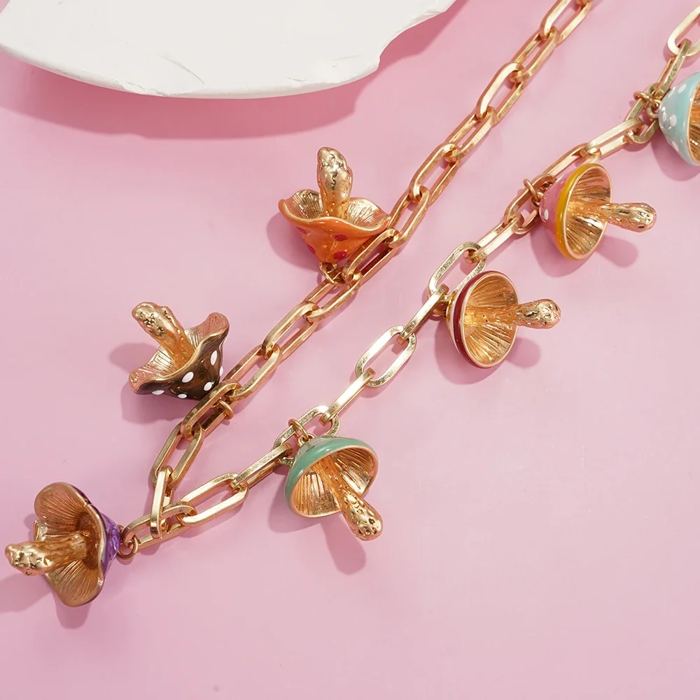 Индивидуальные Модные Милые Красочные Подвески в виде грибов для женщин