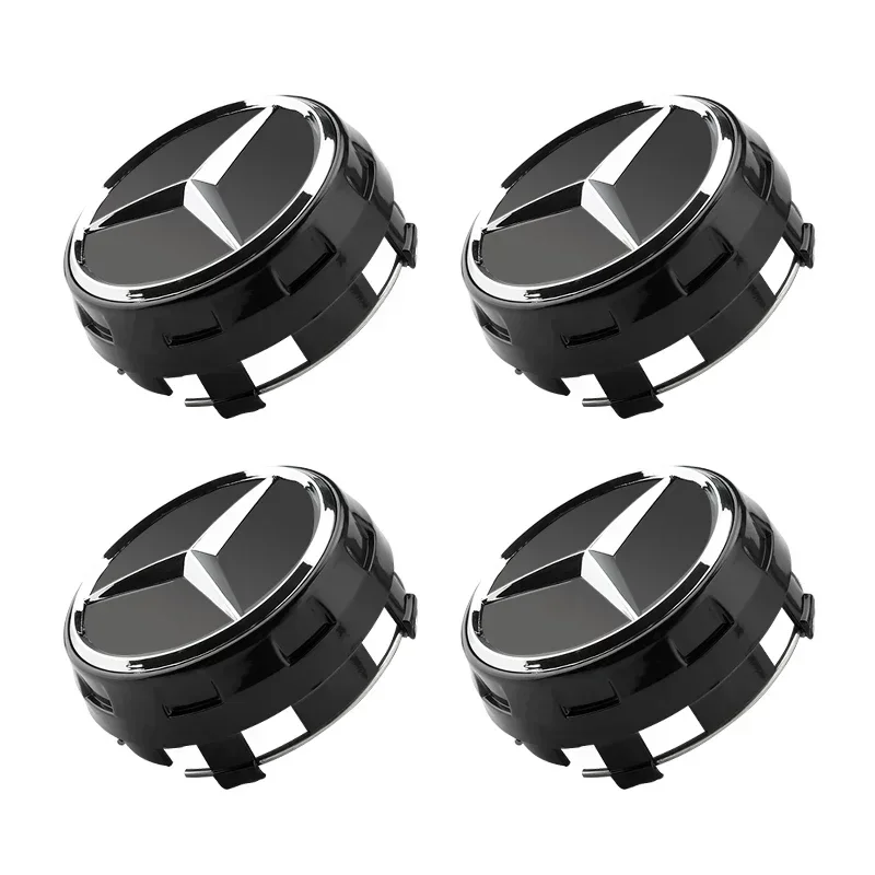 

4 шт., 75 мм, черный, красный, рельефный автомобильный Стайлинг, центральная крышка ступицы, значок, автомобильные аксессуары для Mercedes Benz AMG A 0004000900