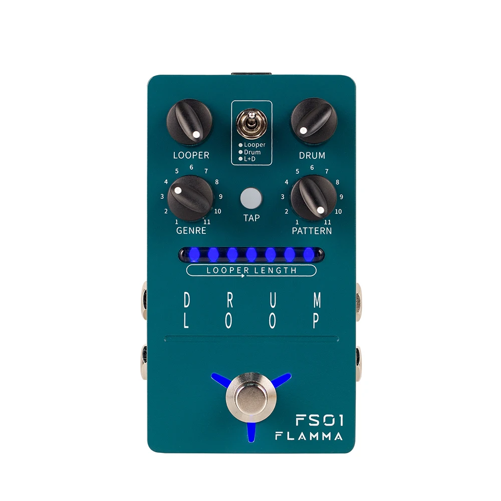 

FLAMMA FS01 Drum Loop Drum Machine Looper Guitar Effect Pedal 20Min Looper 11 Different Rhythm Styles Guitar Parts & Accessory