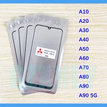 10pcs TOP QC For Samsung Galaxy A50 A10 A20 A30 A40 A60 A70 A80 A90 5G LCD Front Touch Screen Lens Glass with OCA Glue