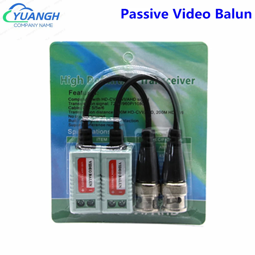 5MP BNC CCTV Video Balun Пассивные Коаксиальные трансиверы UTP Cat5 для аналоговых камер