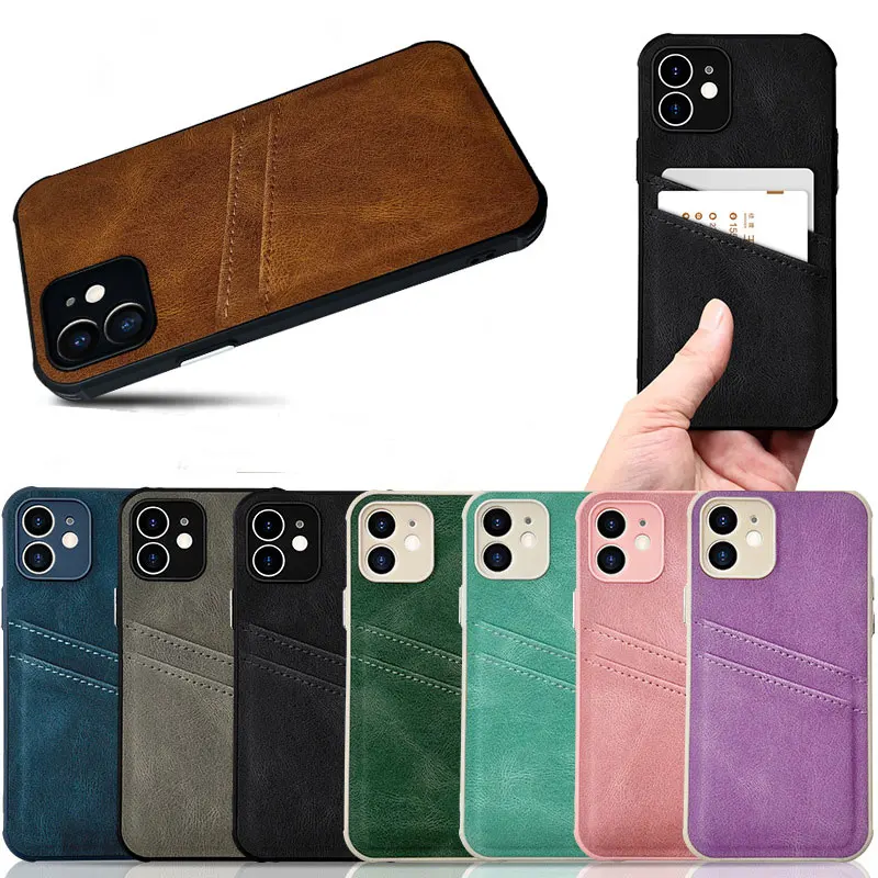 

Double Wallet Leather Case With Magsafe For iPhone 14 13 12 Pro Max 13 Mini Soft Back Cover For X XS MAX 6 7 8 Plus se 2020 Case
