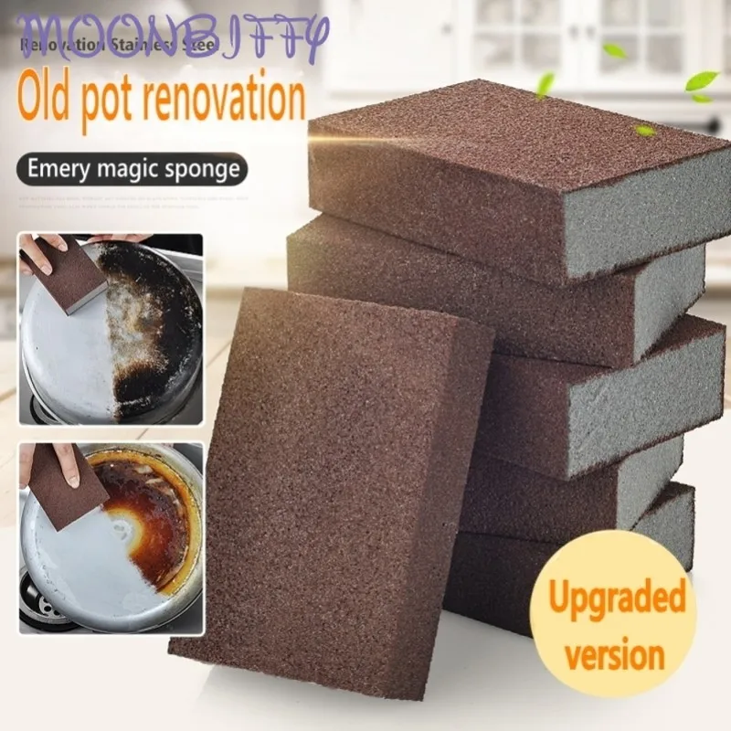 

2pcs Magic Sponge Nano Eraser Rust Remover Brush Dish Pot Cleaning Emery Descaling Clean Rub Pots Kitchen Tools Gadgets Accessor