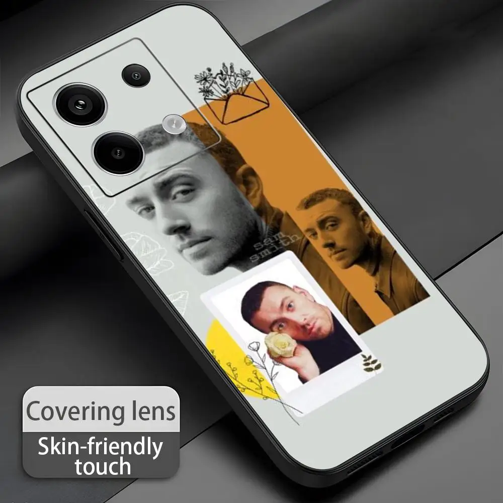 Фото Модный чехол для телефона с изображением певца Сэма Смита для Redmi Note 17 15 14 13 12 11 Pro Plus S 5G, мягкий черный чехол. №2