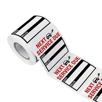 300PC/Roll Oil Change/Service Reminder Stickers Window Sticker Adhesive Labels Car Window Oil Change Service Reminder Sticker