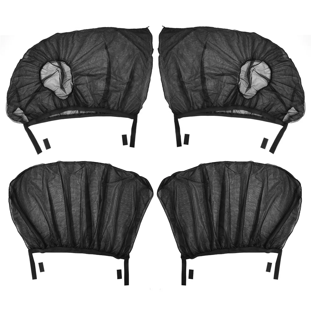 

Car Side Window Sun Shade Double Layer Mesh Anti Mosquito Sun Screen Set of 4 Automotive Exterior Accessories