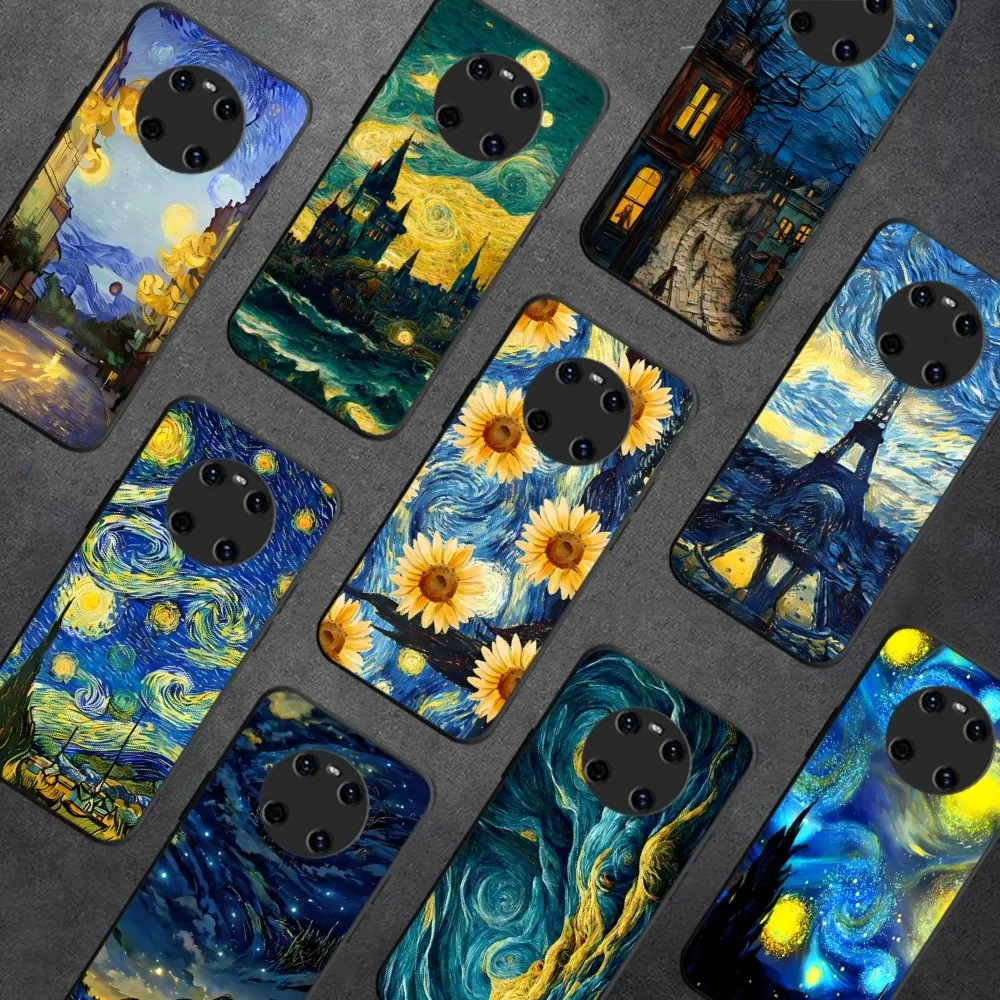 

Van Gogh Starry Sky Art Phone Case For Huawei Y9 6 7 5 Prime Enjoy 7s 7 8 plus 7a 9e 9plus 8E Lite Psmart Shell