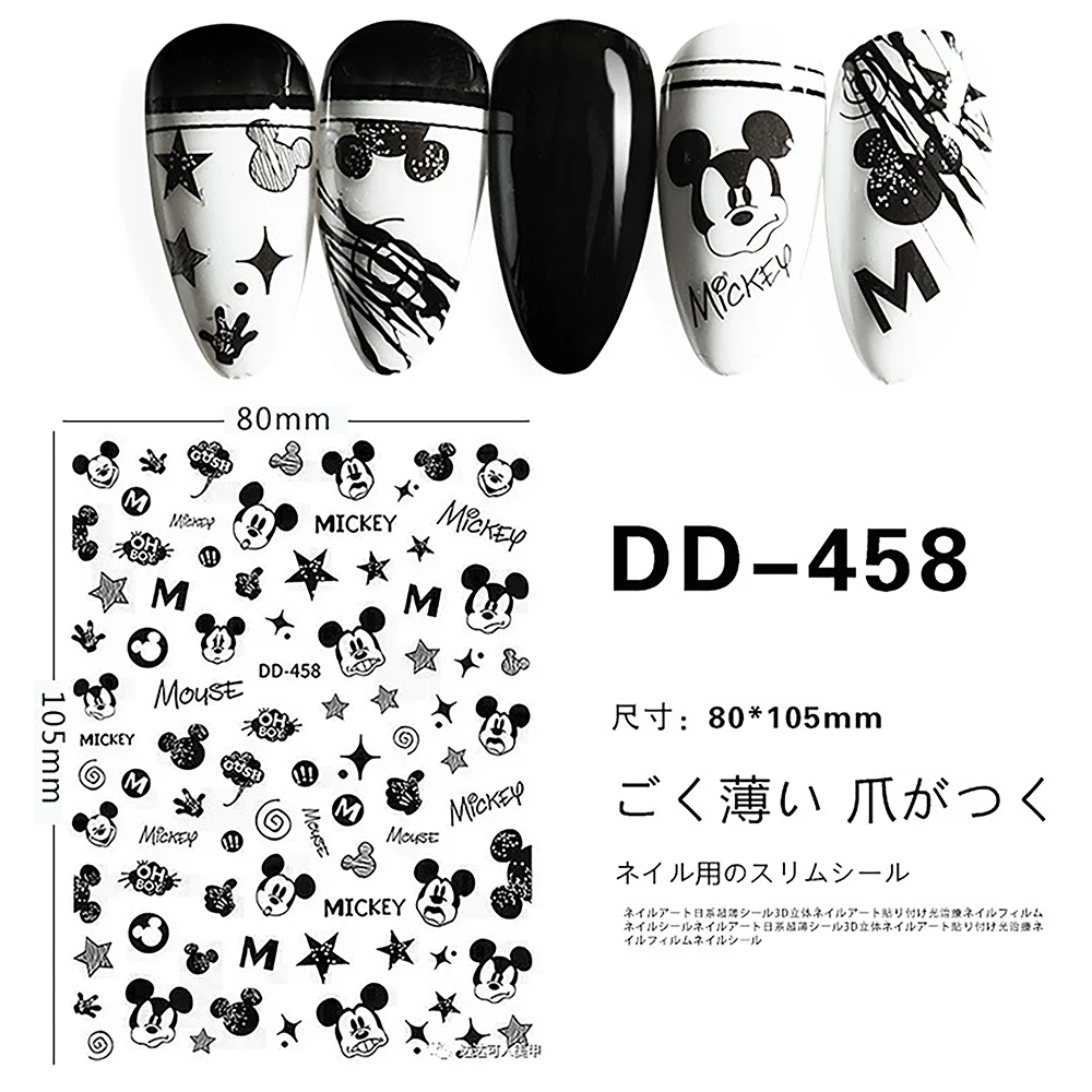 

Disney Nail Sliders Press on Nails Colorful Mickey Mouse Tigger Winnie the Pooh 3D Nail Stickers Nail Art Accessories and Tools