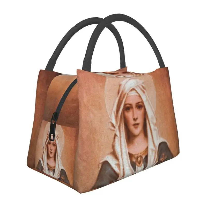 

Теплоизолированная сумка для ланча Our Lady Of The Rosary, Женская католическая христианская многоразовая сумка для ланча, для работы, путешествий, коробка для еды