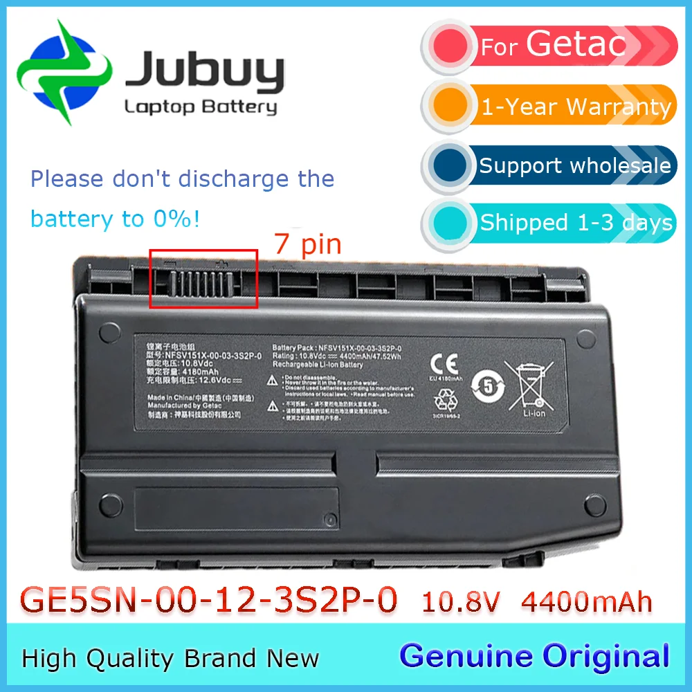GE5SN-00-12-3S2P-0 10 8 В 4400 мАч оригинальный аккумулятор для ноутбука Getac Mechrevo F117-F1K F117-F2K