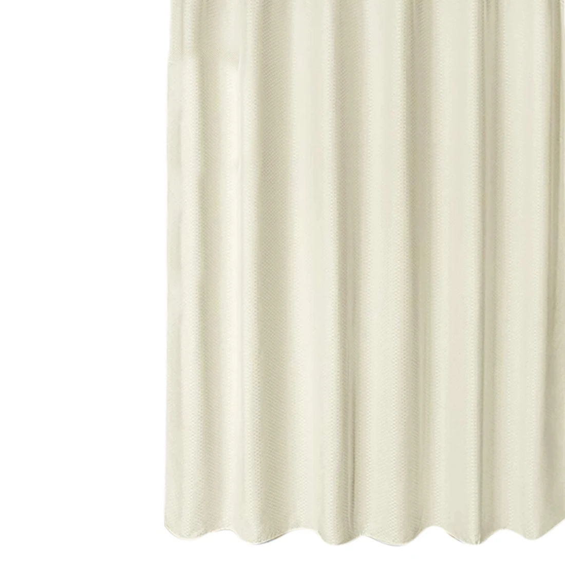 

Thick Cream Weave Fabric Shower Curtain Heavyweight Water-Repellent Bathroom Curtain Partition