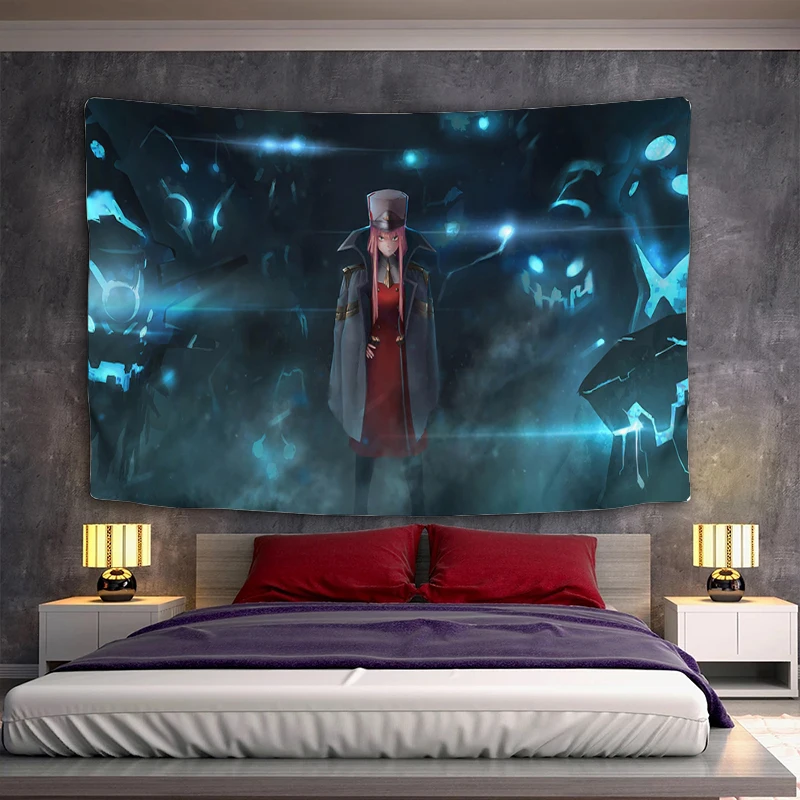 

Wallpaper Custom Tapestry Aesthetic Room Decor Zero Two Bedroom Decoration Home Wall Art Tapestries Headboards Hanging Textile