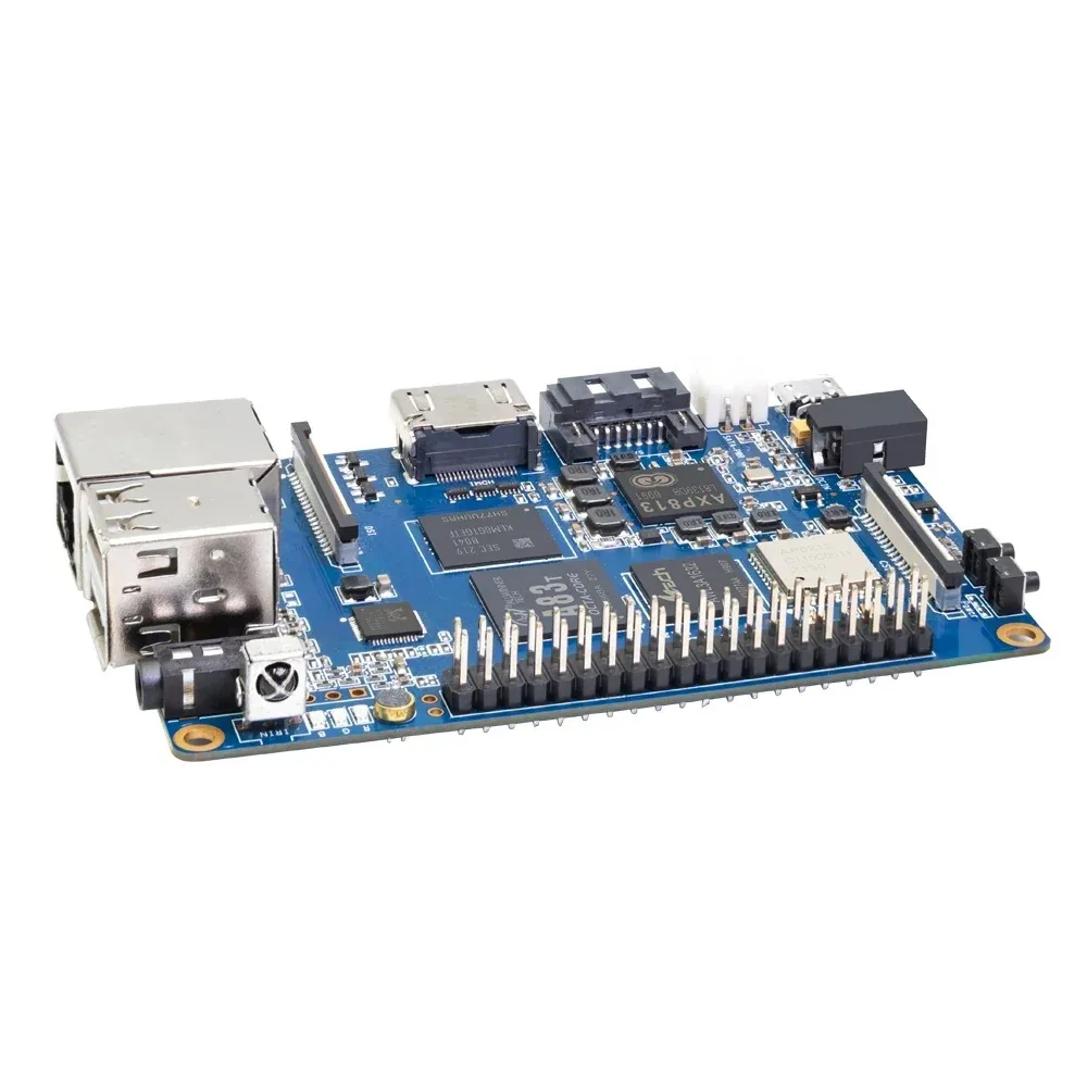 Фото AvaCoreBanana Pi BPI-M3 с корпусом, процессор Allwinner A83T, восьмиядерный Cortex-A7, 2 ГБ LPDDR3, 8 ГБ EMMC, с поддержкой Wi-Fi, Bluetooth, SD-карт, SATA №4