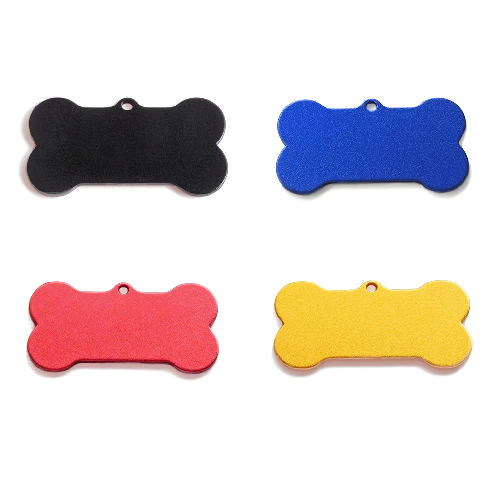 

20pcs Anodized Aluminum Blanks for Metal Stamping and Engraving Dog Tags Bone Shape