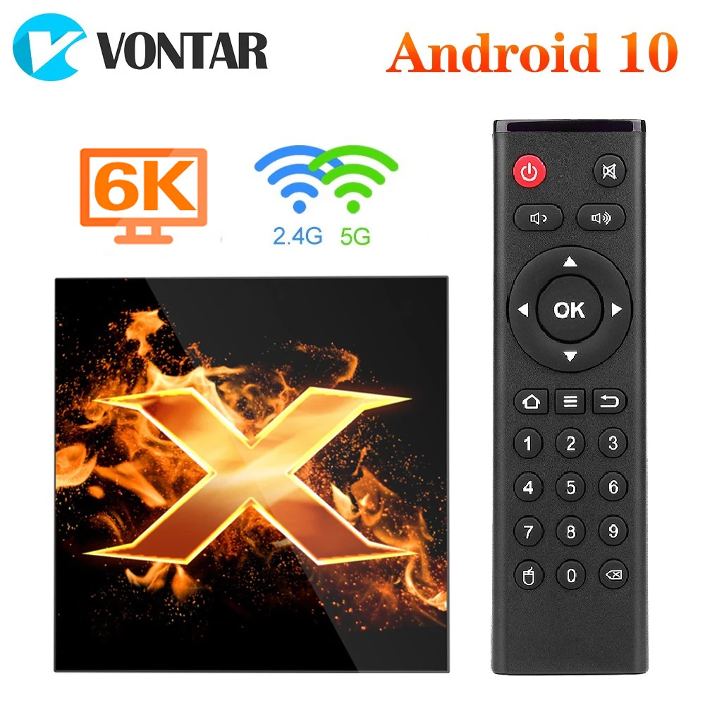 

VONTAR X1 Smart TV Box 4GB RAM 32GB Android 10 4GB 64GB Support Dual Wifi Google Player Store Youtube TVBOX Set Top Box 2G 16G