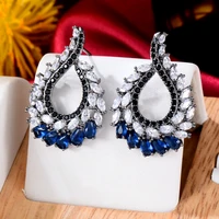 godki korean charms high original stud earrings boucle doreille femme 2022 full mirco paved cubic zirconia shiny accessories