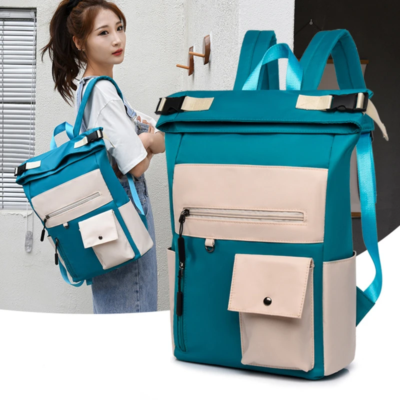 

Waterproof Unisex Business Backpack Fashion Oxford Student School Backpacks 13.4 Inch Laptop Bag Casual Travel Rucksack Mochila