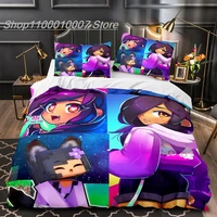 aphmau bedding set single twin full queen king size kawaii aphmau bed set aldult kid bedroom duvetcover sets 3d anime 034
