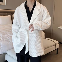 2022 loose blazer men streetwear vintage casual blazers korean fashion office dress suit jacket blazer male coat wedding s 2xl