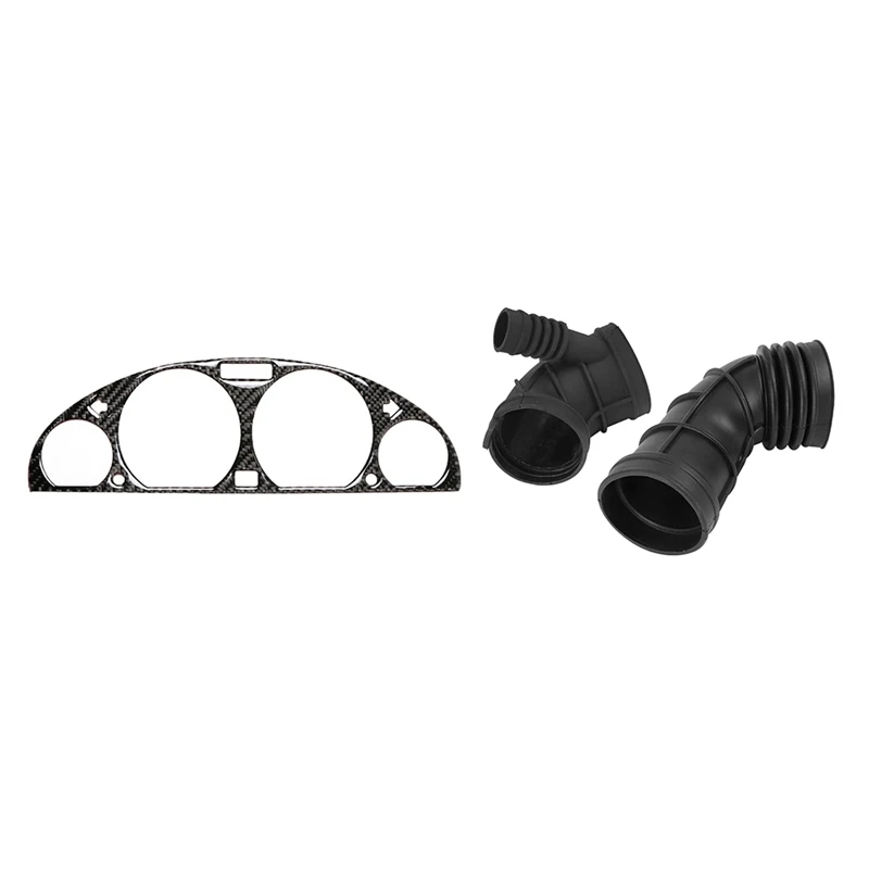

2 Pcs Car Air Intake Pipe Hose & 1 Pcs Internal Panel Decorative Frame Dashboard Cover Stickers