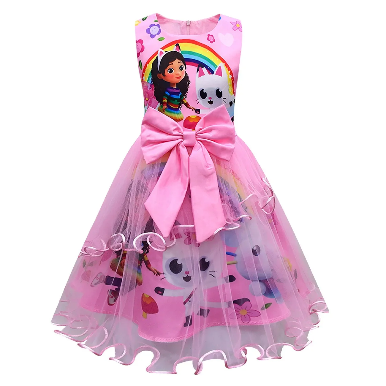 Аниме Gabi Cat Косплей Костюм гриль Juguetería Лук Кружевное Платье Головной Убор Сумка