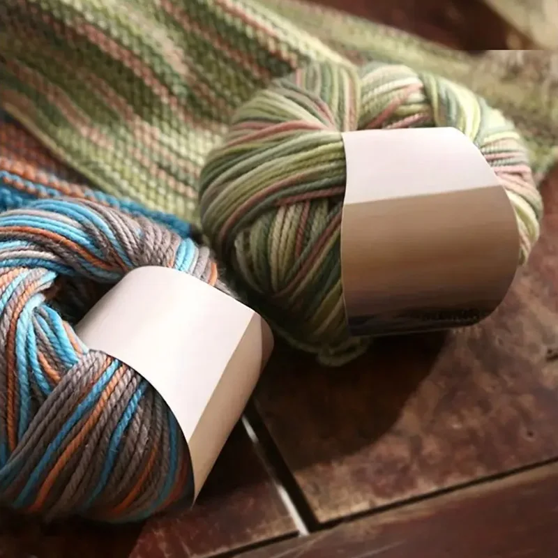 50 г/шар цветная хлопковая шерстяная пряжа мягкая для ручного вязания крючком