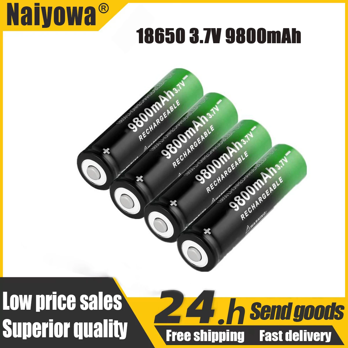 

18650 Battery High Quality 9800mAh 3.7V 18650 Li-ion batteries Rechargeable Battery For Flashlight Torch