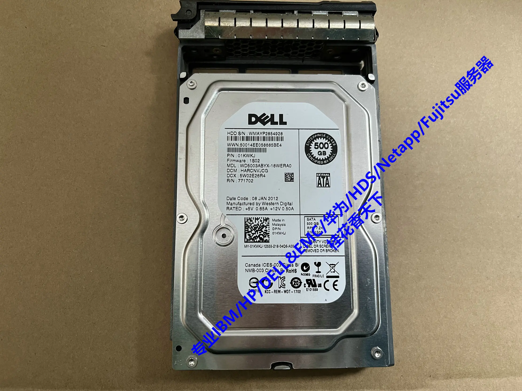 

01KWKJ 500G 7.2K SATA 3.5 inch 0M020F server hard disk