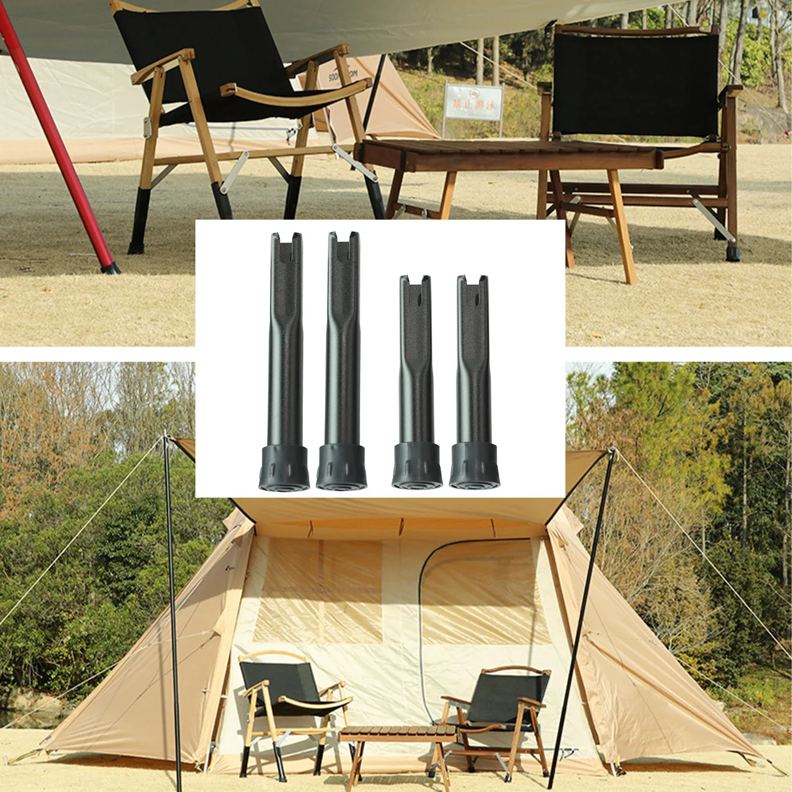 Чехлы для ножек стула 4 шт. износостойкие Kermit с противоскользящим основанием