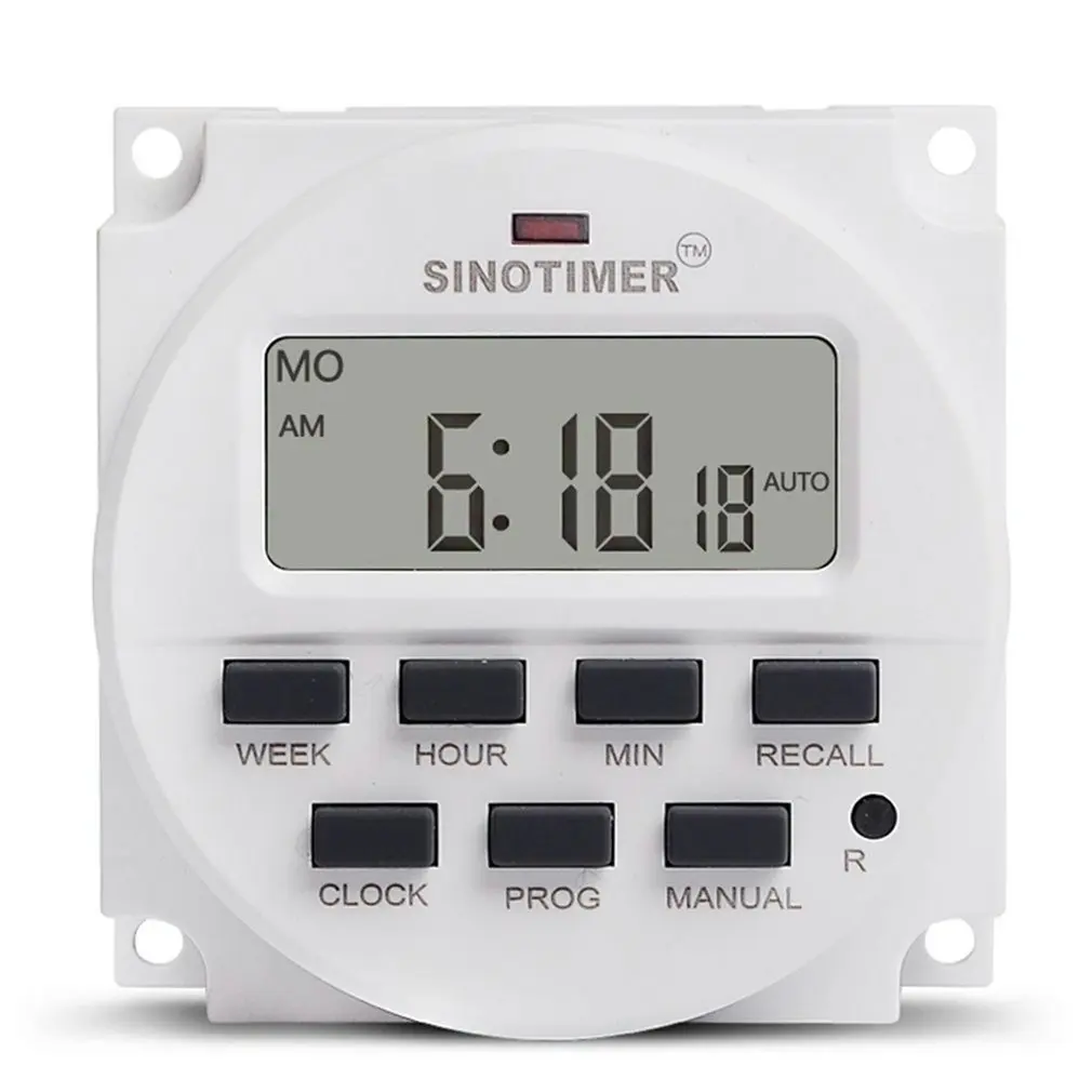 

Big LCD 1.6 Inch Digital 7 Days Programmable Timer Switch Passive Output Relay Inside And Countdown Time Function