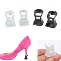 silencer heel protector thin square shape woman high heels protective cover non slip wearable heel cover shockproof accessories