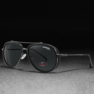 New Retro Brand Aviation Sunglasses for Men Women Matte Metal Vintage Frames UV400 Punk Pilot Sun Gl in India
