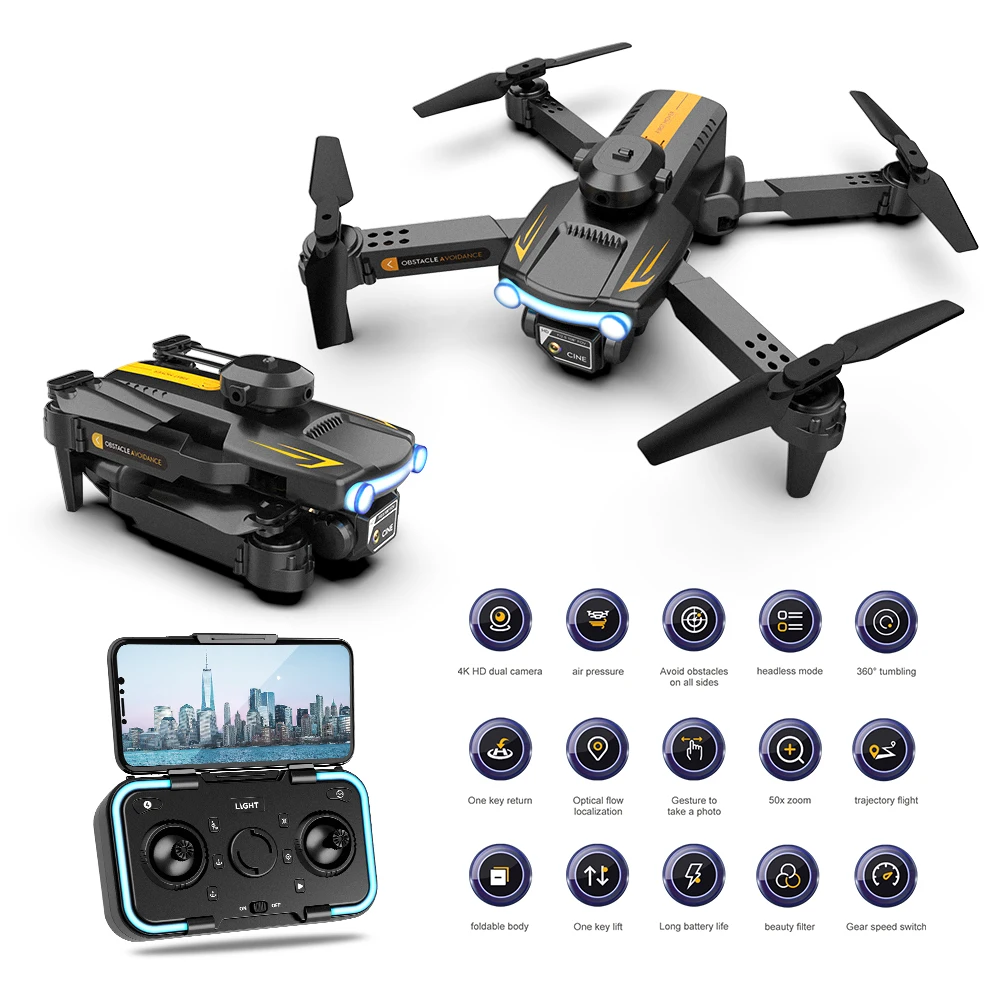 

XT2 Mini RC Drone 4K Profesional HD Dual Camera Four Side Obstacle Avoidance Optical Flow Positioning Foldable Quadcopter Toys