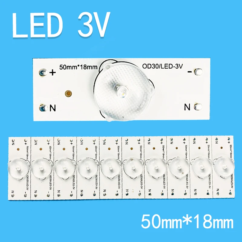 

New Led Strips 3v 50mm*18mm Bulbs Diodes For LED TV Repair 32" 39" 40" 42" 47" 49" 50" 55" 60" 65" 70" 75" LED Backlight