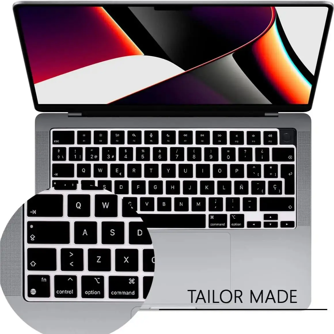 Силиконовый чехол для клавиатуры SDYIGOE MacBook Air 13 6/15 дюймов с испанской раскладкой