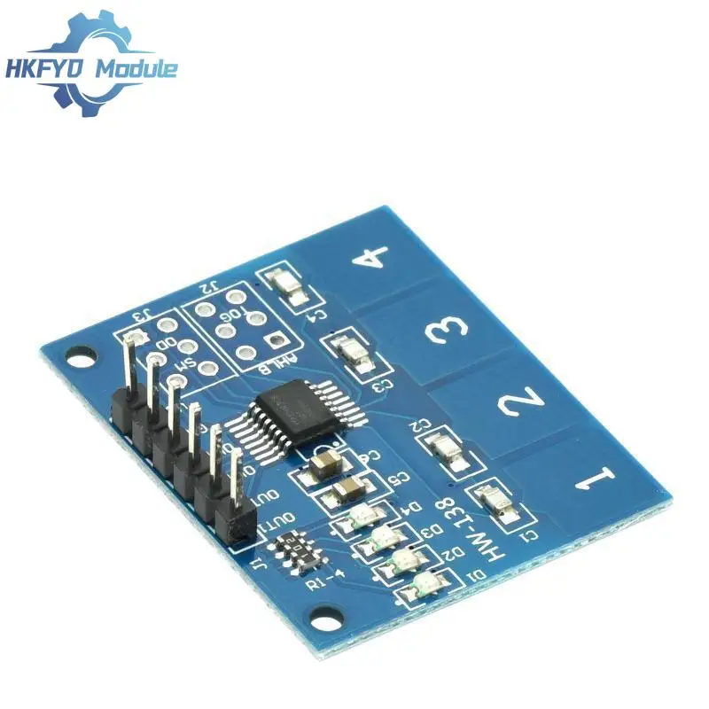 4-канальный цифровой сенсорный емкостный модуль коммутатора TTP224 1 шт.