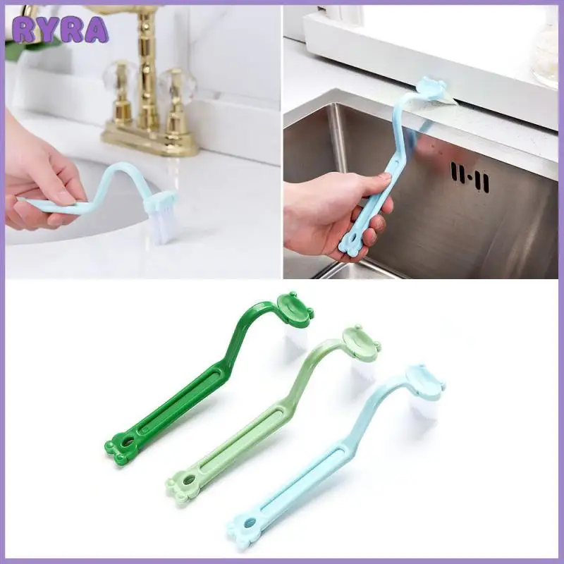 

Useful Toilet Cleaning Brush Bathroom Cleaning Accessories Portable Scrubber Rim V-type Cleaner Clean Bent Bowl Handle Home