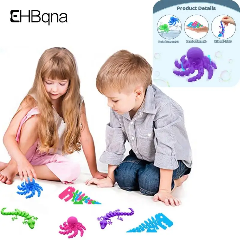 

Joint Skeleton Gecko Octopus Dinosaur Articulated Flexible Fidget Relief Anti-Anxiety Sensory Kids Toys