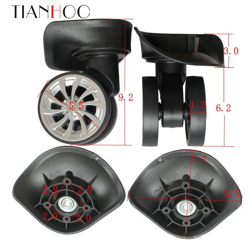 

Запасные части для багажного отделения с резиновыми колесами, Ручное Вращение, запчасти для колесиков, детали для колес для путешествий