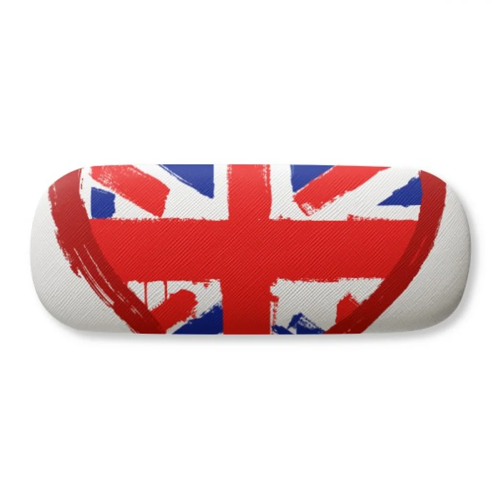 

Love Heart UK England Landmark Glasses Case Eyeglasses Hard Shell Storage Spectacle Box
