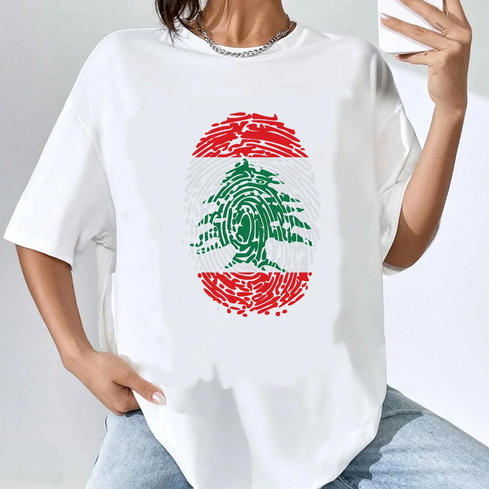 Lebanon shirt female streetwear Y2k anime Comfortable Trendy t Graphic Retro 2000s