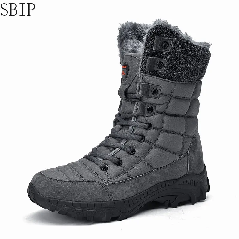 Winter Cotton Shoes Men's High-Top Velvet Thermal Men's Snow Boots Men's Cotton Boots plus Size Outdoor Casual Men's Shoes