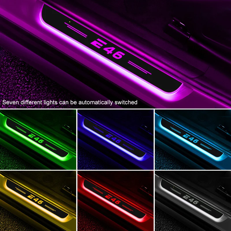 

For BMW E90 E70 E46 E39 E60 E53 E87 E30 E36 E38 E91 Car LED Welcome Pedal Light Interior Mood Lighting Can Be Customized Logo