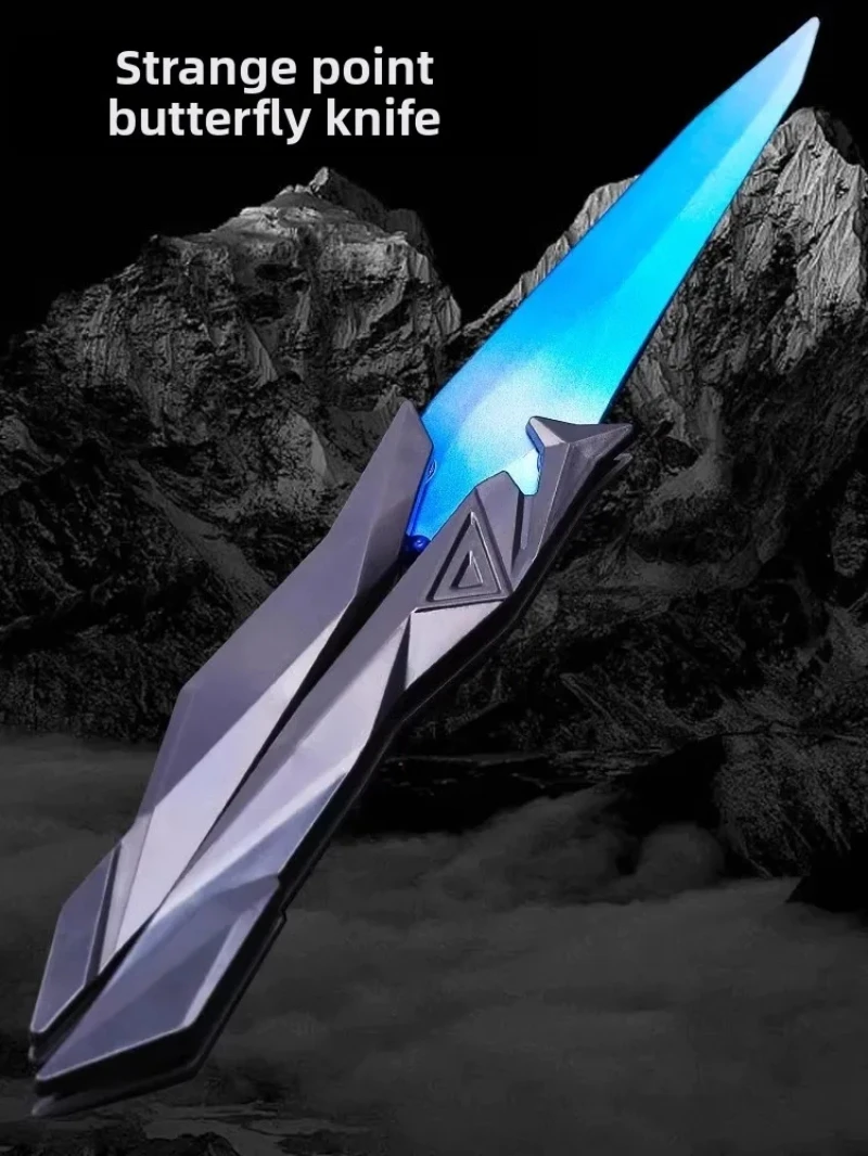 Фото Креативная 3D скульптура из АБС-пластика, складной нож-бабочка, модель, подходящая для ролевых игр, аксессуары, коллекционные домашние забавные украшения №5