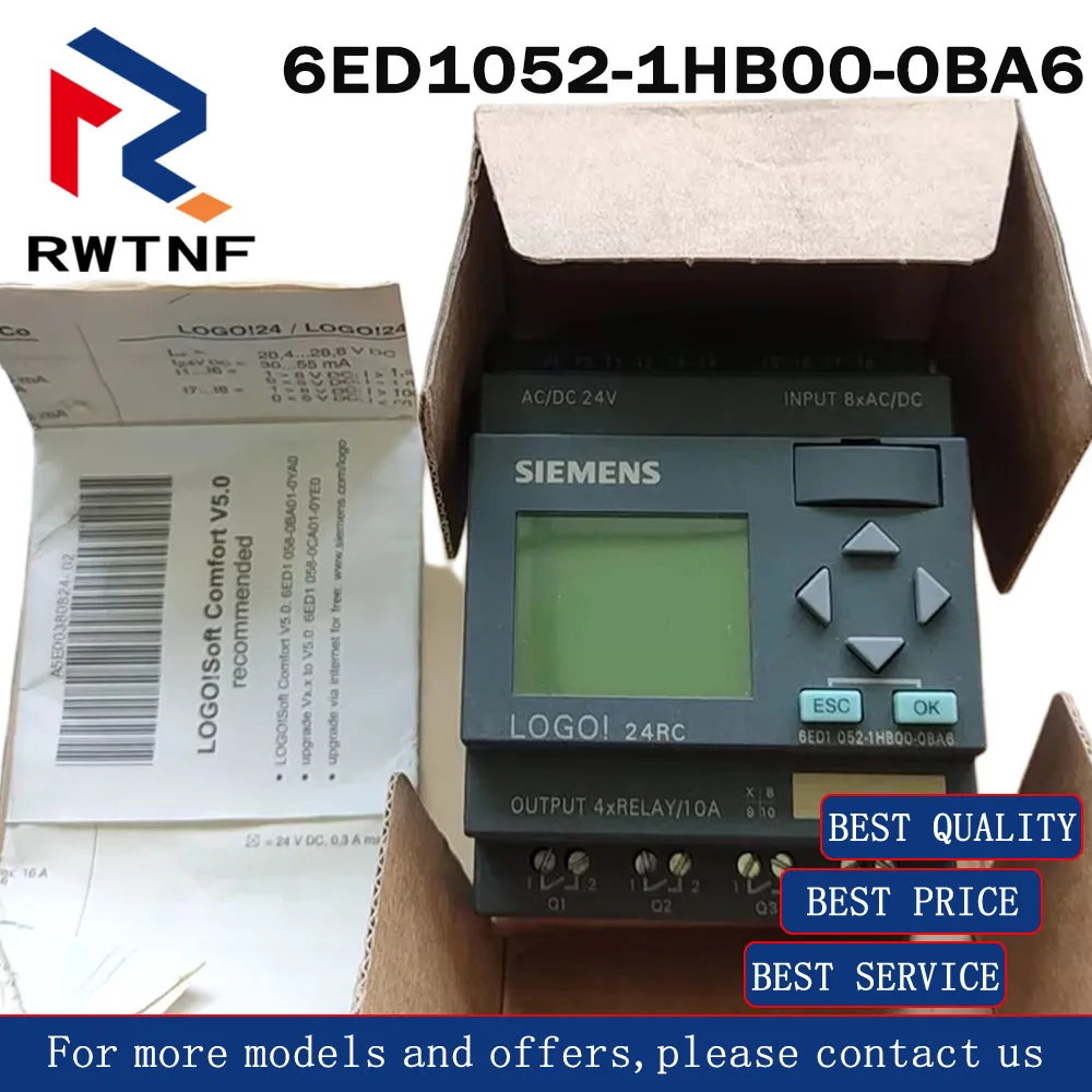 Фото Новый оригинальный модуль SIEMENS LOGO 24RC 6ED1052-1HB00-0BA6, 100% оригинальный, со склада. №1