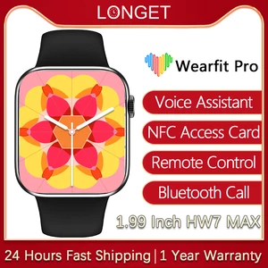 Smart Watch Free Shipping HW7 Max Smartwatch Series 7 Longet Voice Assistant NFC for Xiaomi Iphone S