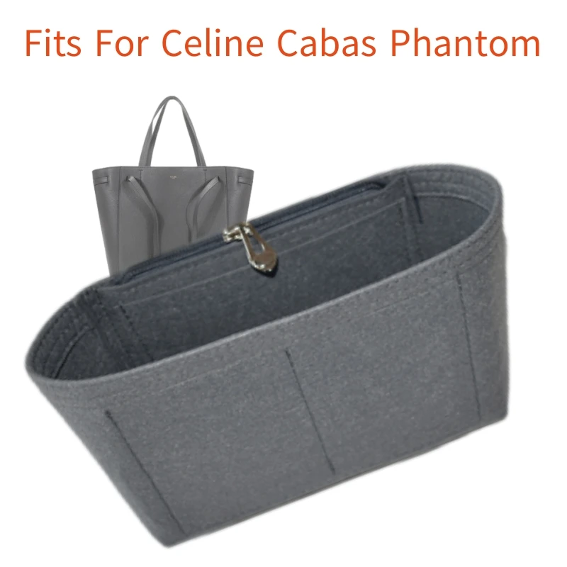 

Fits For Cabas Phantom S/M Tote Felt Cloth Insert Bag Organizer Makeup Handbag Organizer Travel Inner Cosmetic Mommy Bags