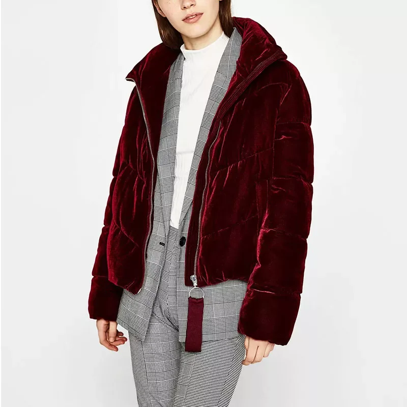 New2022 Woman Winter Coat 2021 New Velvet Thick Parka Solid Stand Collar Outwear For Female Causal Winter Parka Women Coats