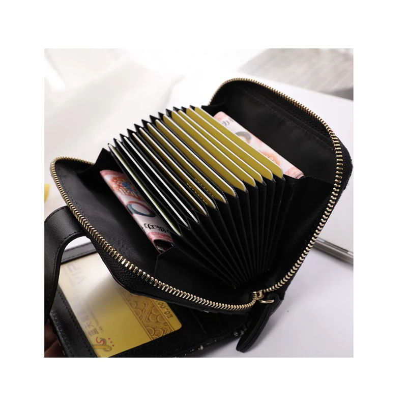 New Women Genuine Leather Wallets Letter Embroidery Short Purse For Ladies Excellent Alligator Cowhide Card Holder Hasp Billfold