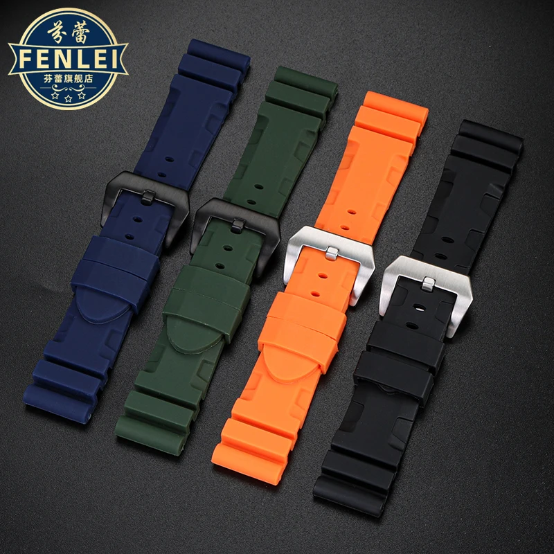Ремешок для часов Panerai погружной PAM111 441 359 386 силиконовый резиновый 22 мм 24 мужской